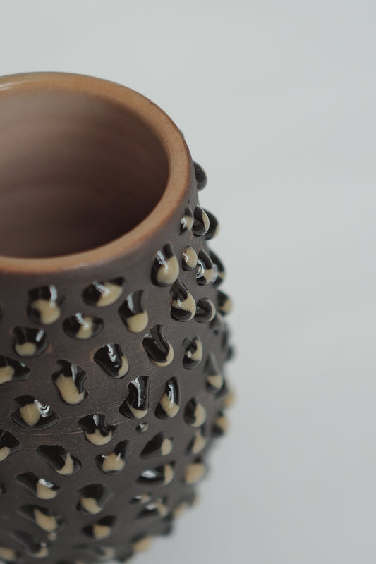 Midnight Leopard Mini Vase
